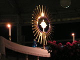 Mostrance at the evening adoration